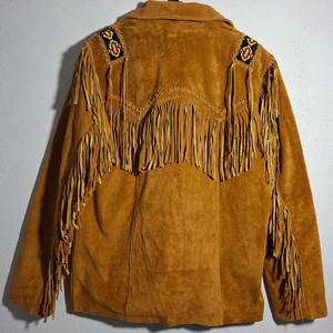 Chaqueta de cuero con cuentas y flecos de color personalizado duradera ajustada para hombre 2025 - Product Image 6