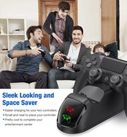 Station d'accueil de chargeur de manette PS4 pour manette Playstation 4 Station de charge à distance PS4 avec charge rapide de 1.8 heures