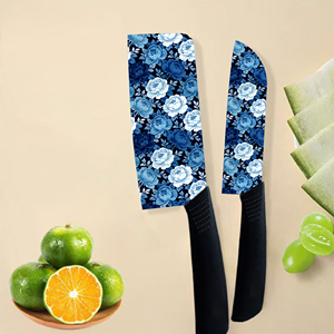 Cuchillo de Chef de Cerámica Comercial Hecho a Mano, Mango de Plástico, Ambidiestro, Apto para Lavavajillas, 2 Piezas/Juego para Cocina Casera, Suministro al por Mayor - Product Image 3
