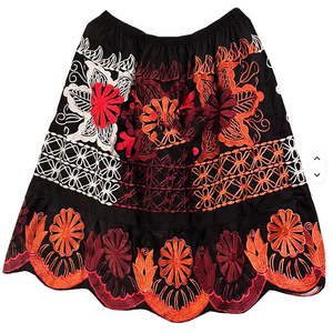 Nouvelle arrivée, jupe pour femme en coton 100% de haute qualité, brodée, style décontracté, respirante et imprimée - Product Image 2