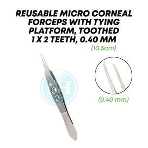 Pinzas Micro Bonn con Certificación CE ISO, 0.12mm, Muy Delicadas, 1x2 Dientes, Punta Extra Fina de 0.12mm, Pinzas de Microcirugía Oftálmica - Product Image 3