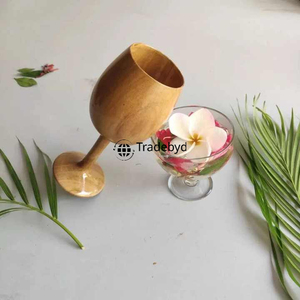 Gobelet en verre en bois naturel pour cuisine de ferme Décoration rustique et cadeaux par Tradebyd - Product Image 4