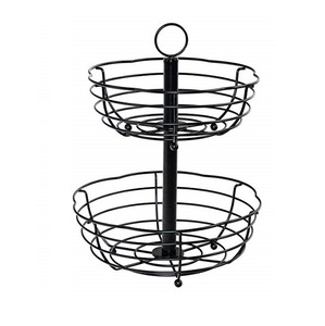 ตะกร้าผลไม้แขวนทำมือจากลวดเหล็ก ดีไซน์สวยงาม เป็นมิตรกับสิ่งแวดล้อม พร้อมปรับแต่งสีและขนาดได้ ขายส่งอุปกรณ์ครัว - Product Image 4