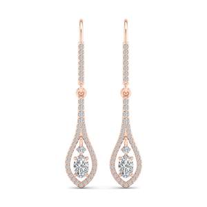 REYES Hot Sale 925 Sterling Silver Oval Cut 1.3 Carat CVD Lab Grown <b>Diamond</b> <b>Dangle</b> Drop <b>Earrings</b> For Women Fine Jewelry - Product Image 2