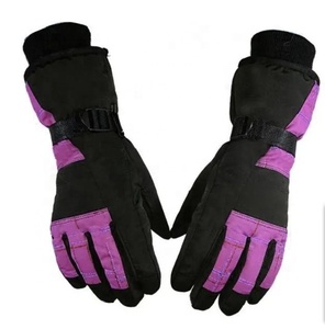 De Luxe Hiver Chaud Molleton Thermique Entièrement Doublé Gants Cuir