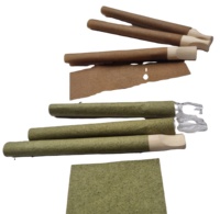Rouleaux et cônes de papier brun et vert en chanvre américain, rouleaux de papier en chanvre américain brun, tubes magnifiquement roulés à la main, gestion de la marque