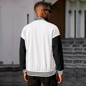 Chaqueta universitaria de inspiración Retro clásica para hombre, jersey con cuello levantado, cierre frontal con logotipo, secado rápido, transpirable, cálido, cómodo ajuste - Product Image 3