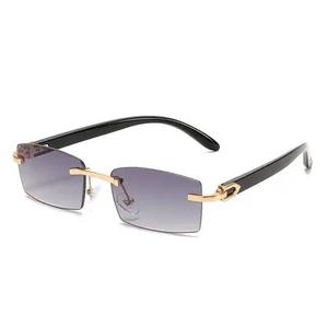 Gafas de Sol de cuerno de búfalo naturales hechas a mano, gafas modernas y elegantes ecológicas con protección UV para hombres y mujeres - Product Image 2