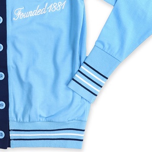 Custom Logos Sorority Fraternity Embroidery <b>Cardigans</b> Green White V-Neck Stripe Knitted Sweaters Casual Button Decoration <b>Front</b> - Product Image 6