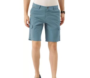 กางเกงขาสั้นชายหาดลำลองสำหรับผู้ชายกางเกงขาสั้นผ้าฝ้าย100% สีทึบระบายอากาศได้ดีแห้งเร็วสวมใส่สบายพอดีกับยิมกีฬา - Product Image 5