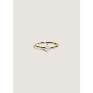 14k Solid Gold Fine Jewelry Classic Hollow Dome Marquise Cut Diamond <b>Ring</b> <b>Stack</b> for Engagement IGI Certified VVS1 Rhodium - Product Image 4