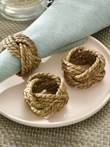 Wholesale <b>Cheap</b> Price Table Decor Rhinestone Bling Napkin <b>Ring</b> Rattan Napkin Buckle <b>Ring</b> for Place Setting Serviette - Product Image 4