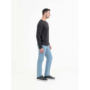 Pantalon en jean décontracté MALIN coupe droite avec rivets, jambe large, pour automne/hiver, disponible en couleurs claires/foncées, taille mi-haute - Product Image 3