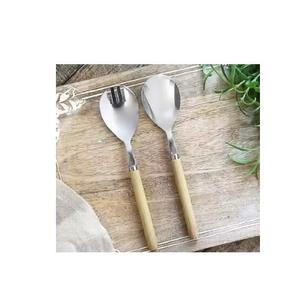 Grossiste Saladier en métal en acier inoxydable avec poignée en argent pour la vaisselle de mariage Outils de cuisine pour la salade - Product Image 4