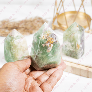 Fluorite Verte Tendance en Gros 1 Kg Pointes Polies Cristaux Naturels de Guérison pour Décoration et Méditation au Prix du Marché - Product Image 4