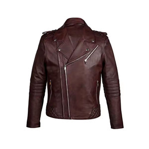 Chaqueta de Cuero para Hombre, Diseño Nuevo y Personalizado 2026, Alta Calidad, Bolsillos Grandes en el Pecho, Color Marrón - Product Image 1