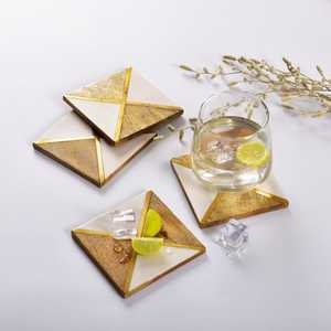 Posavasos con incrustaciones de resina Octágono de madera Natural hecho a mano pulido de alta calidad personalizado estilo clásico para Hotel hogar restaurante - Product Image 2