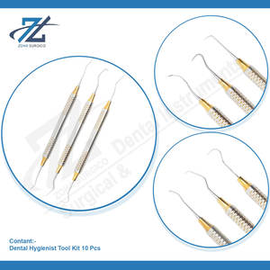 Kit d'outils d'hygiéniste dentaire, ensemble de 10 instruments de nettoyage dentaire professionnels, acier inoxydable, outils dentaires manuels - Product Image 4