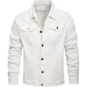 Chaqueta vaquera transpirable para hombre con tela vaquera de alta calidad cubierta con botones - Product Image 6