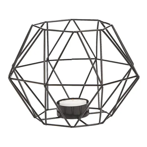 Portavelas Artificial más barato para el hogar, Hotel, dormitorio, sala de estar, exclusivo, personalizado, alambre de Metal, portavelas votivo negro - Product Image 5