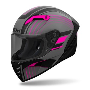 Casco de Motocicleta Abatible Airoh Connor Achieve con Doble Visera, Certificado DOT, Acabado Gráfico Rosa Mate, para Mujer, 4 Estaciones, Talla M - Product Image 1