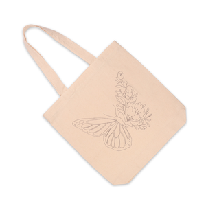 Bolso Tote de Lona Estilo Bohemio con Diseño de Mariposa - Product Image 2