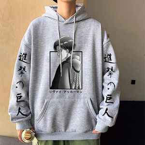 Hombres Mujeres Anime Hoodies Attack On Titan Levi Shingeki No Kyojin Impreso Con Capucha Tallas Grandes Sudadera Harajuku Streetwear Pullover - Product Image 4