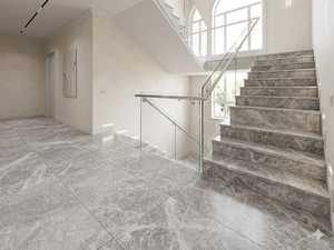 Tundra Grey Marble Big Slab 2cm Polished Calcite Stone Kitchen Countertop Modern Design Waterproof Surface Made in Turkiye - Product Image 4