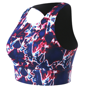 OEM Custom Heat-Transfer Printed Plus Size Lightweight High Support Four-Way <b>Stretch</b> Women Sports <b>Bra</b> Seamless Push Yoga - Product Image 4