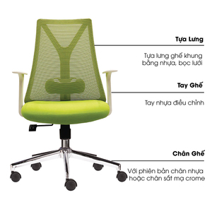 Chaise de bureau ergonomique HOM1087T-01 avec dossier en maille, assise en PU et base en aluminium, pivotante et réglable, pour la maison, l'hôtel et l'hôpital - Product Image 5
