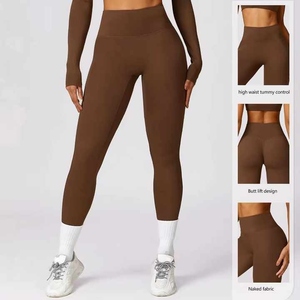 Legging taille haute personnalisé pour femmes, motif solide, pantalon d'entraînement pour Pilates Gym Yoga-Gym Yoga Pantalon de yoga - Product Image 5