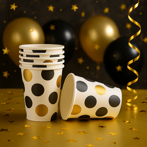 <span class=keywords><strong>Gobelets</strong></span> en papier <span class=keywords><strong>personnalisés</strong></span> à pois pour décorations de fête <span class=keywords><strong>Gobelets</strong></span> jetables à pois colorés pour <span class=keywords><strong>anniversaire</strong></span>, mariage, baby shower - Product Image 2