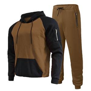 Conjunto de chándal con capucha para hombre, chándal de 2 piezas, jersey de manga larga deportivo informal Atlético - Product Image 1
