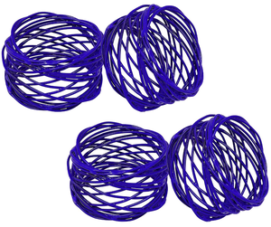 Porte-rond de serviette en métal noir fabriqué en inde décor de table à manger à la maison décoration de table de dîner de fête de mariage porte-papier de soie - Product Image 3