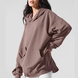 Sweat-shirt oversize tendance pour femmes, respirant, style streetwear, impression de logo personnalisée, matière 100% coton - Product Image 4