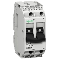 Disjoncteur thermomagnétique SCHNEIDER ELECTRIC GB2DB07 TeSys 2P 2A Icu 15 KA@415 V