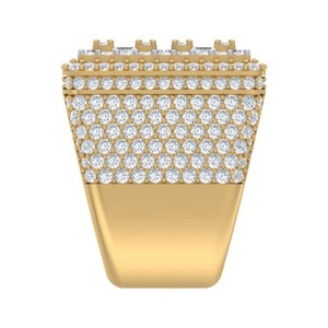 Bague de fiançailles Moissanite de luxe personnalisée VVS diamant taillé effet brillant or 925 Sterling-matériau principal pour les mariages - Product Image 4