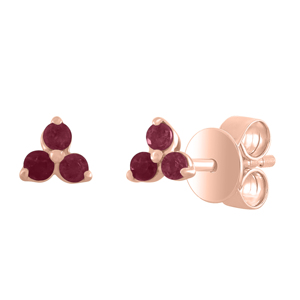 Pendientes de tuerca de diamantes de moda para mujer 18kt Amarillo Blanco oro rosa-ropa tradicional regular para boda - Product Image 1