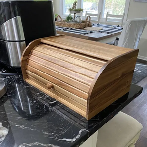 กล่องขนมปังไม้ใส่อาหารคุณภาพดีเยี่ยมหมวกแก๊ปแบบสไลด์สามารถปรับแต่ง2025ได้ตามต้องการ - Product Image 1