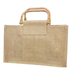 Sacs en jute naturelle Sacs fourre-tout en jute naturelle personnalisés, écologiques, réutilisables, à la mode et durables à vendre - Product Image 3