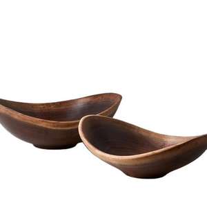 Tazón de Madera de Calidad Duradera con Acabado Natural para Mesa de Comedor, Decorativo y para Servir Ensaladas y Frutas - Product Image 2