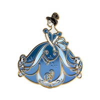 Épinglettes de costume de jupe de princesse en métal avec logo personnalisé