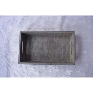 Plateau Rectangle Microtopping de luxe pour la décoration intérieure Plateau décoratif en métal en béton pour les mariages Diwali Hôtels/Restaurants - Product Image 2