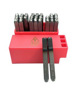 Jeu de poinçons en acier de 4 mm (5/32 pouces) pour lettres A-Z, 27 pièces, Cr-V 6150 HRC 58-62, pour marquage d'identification, fabrication OEM/ODM à Taïwan - Product Image 2