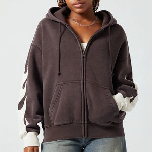 Ensembles de sweats à capuche zippés pour femmes, manches longues, nouvelle mode, ensemble personnalisé en 2 pièces pour femmes, fabricant d'ensembles pour femmes, entraînement - Product Image 1