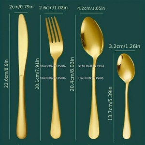 Nouvelle coutellerie ensemble de couverts médiévaux nouvel ensemble de couverts en métal pour ustensiles de cuisine nouvelle cuillère et fourchette en métal de haute qualité Durable - Product Image 4