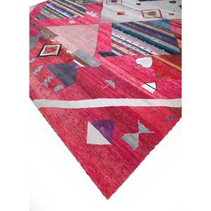 Freedom Manchaha Large Area Geometric Wool Bamboo <b>Silk</b> Rugs Hand Knotted <b>Red</b> Orange Rectangle for Home Hallway for - Product Image 2
