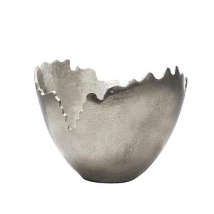 Bol décoratif en aluminium Portable Hot Selling Fruits Salade Plat de service Wave Bowl Metal Handcrafts Unique Centerpiece Bowl - Product Image 1