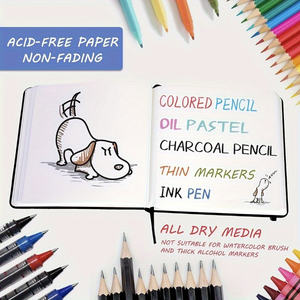 Cuaderno de bocetos de tapa dura negra de alta calidad con textura de piel de cocodrilo de alta calidad A6 A5 A4 - Product Image 6