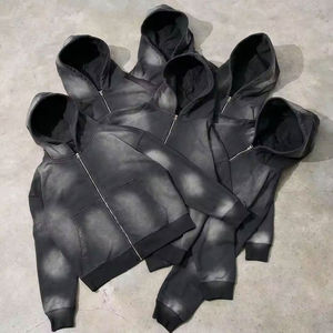 Pull à capuche évasé 500GSM pour hommes, pantalon de survêtement évasé, survêtement en molleton de coton uni personnalisé, ensemble bouffant avec logo de marque privée - Product Image 2